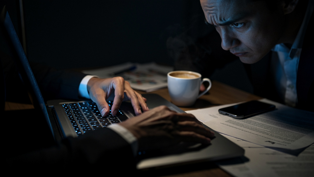 Business owner responding to cyber security incident