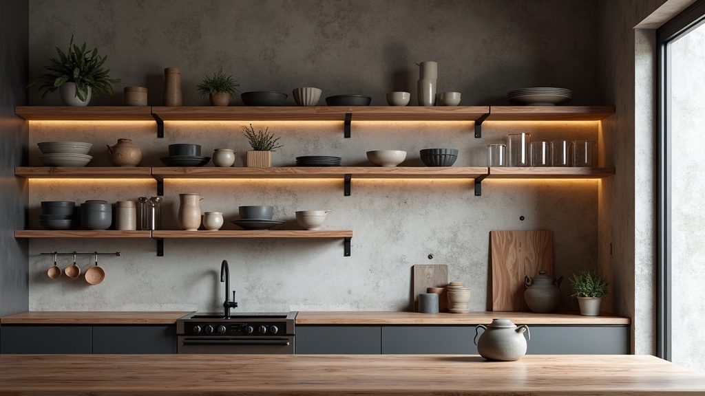 Открытые полки на кухне в стиле лофт: плюсы и минусы, которые помогут создать уютный и стильный интерьер