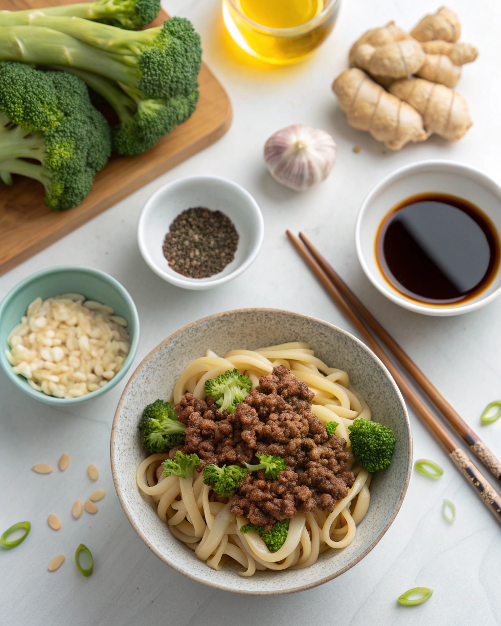 Easy Beef and Broccoli Noodles Ingredients