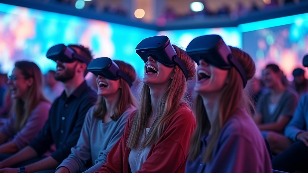 Equipo de empresa disfrutando de una experiencia inmersiva de team building en Virtua Barcelona