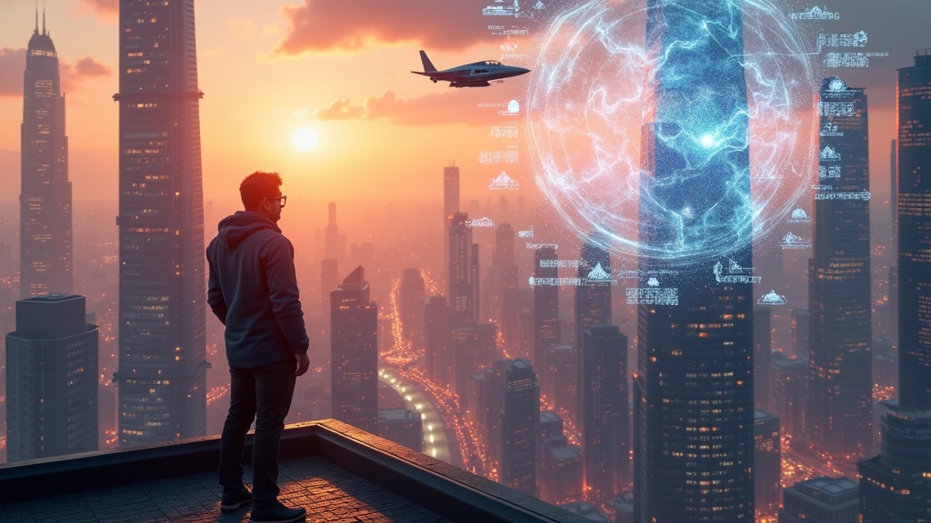 Logo de Reality Labs sobre fondo tecnológico abstracto