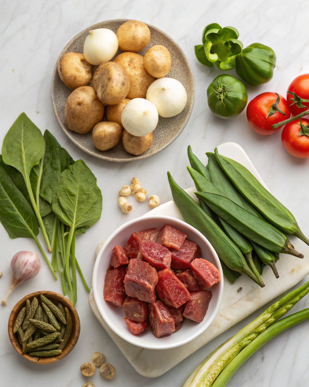 Beef Sinigang sa Kamias with Gabi (Beef in Sour Broth with Taro) ngredients