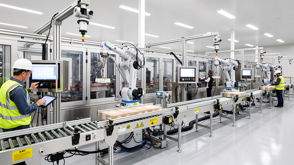 Advanced manufacturing facility with AI-driven automation and quality systems