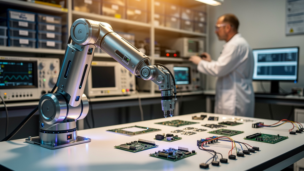 Autonomous robotic system collaborating with human engineer in technology lab