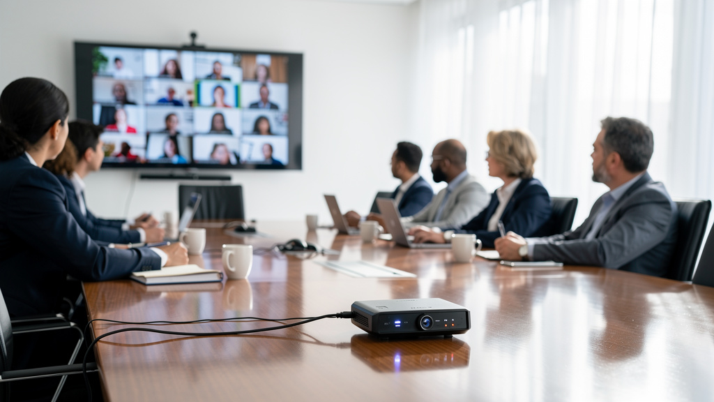 Modern hybrid meeting with AI recording technology