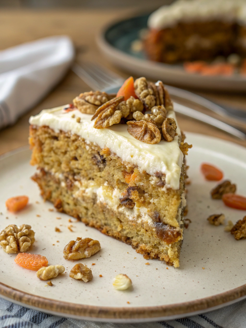 Ingredients for carrot cake with walnuts