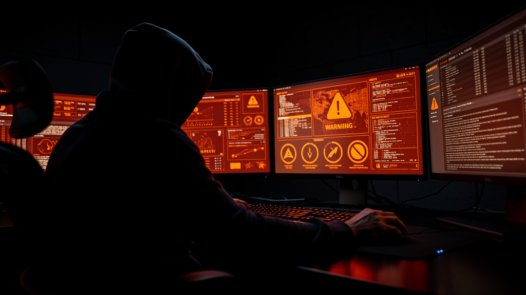 External cyber threat representing data security risks