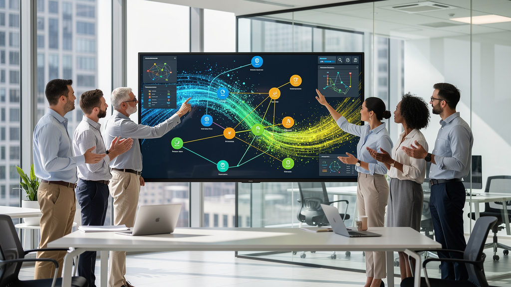 Security team analyzing data protection systems