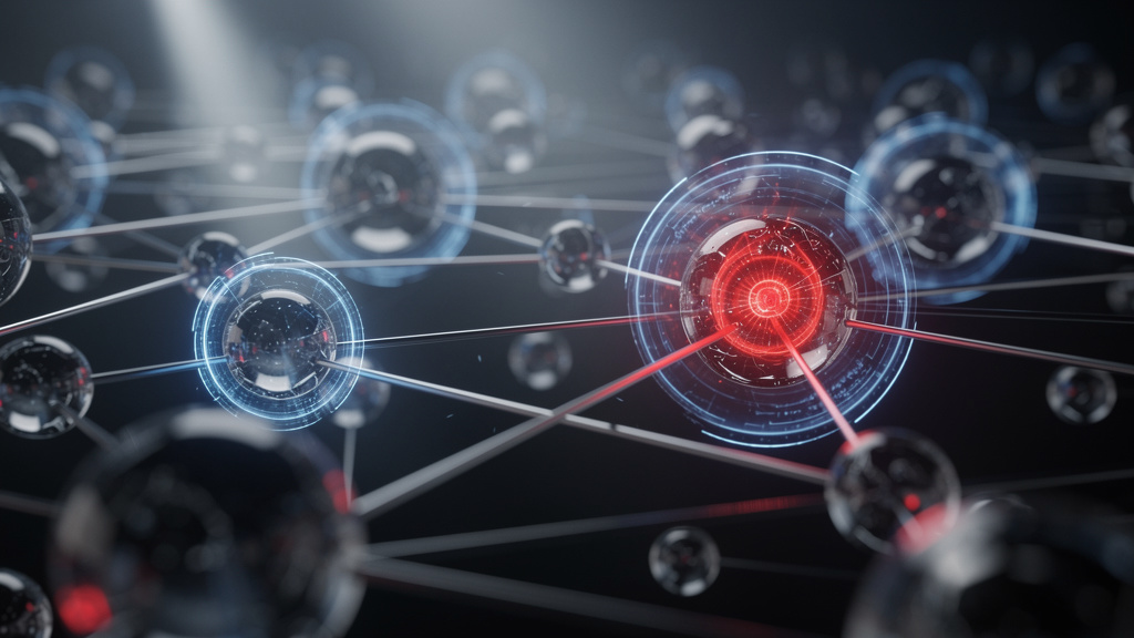 Network visualization showing automated threat isolation and containment