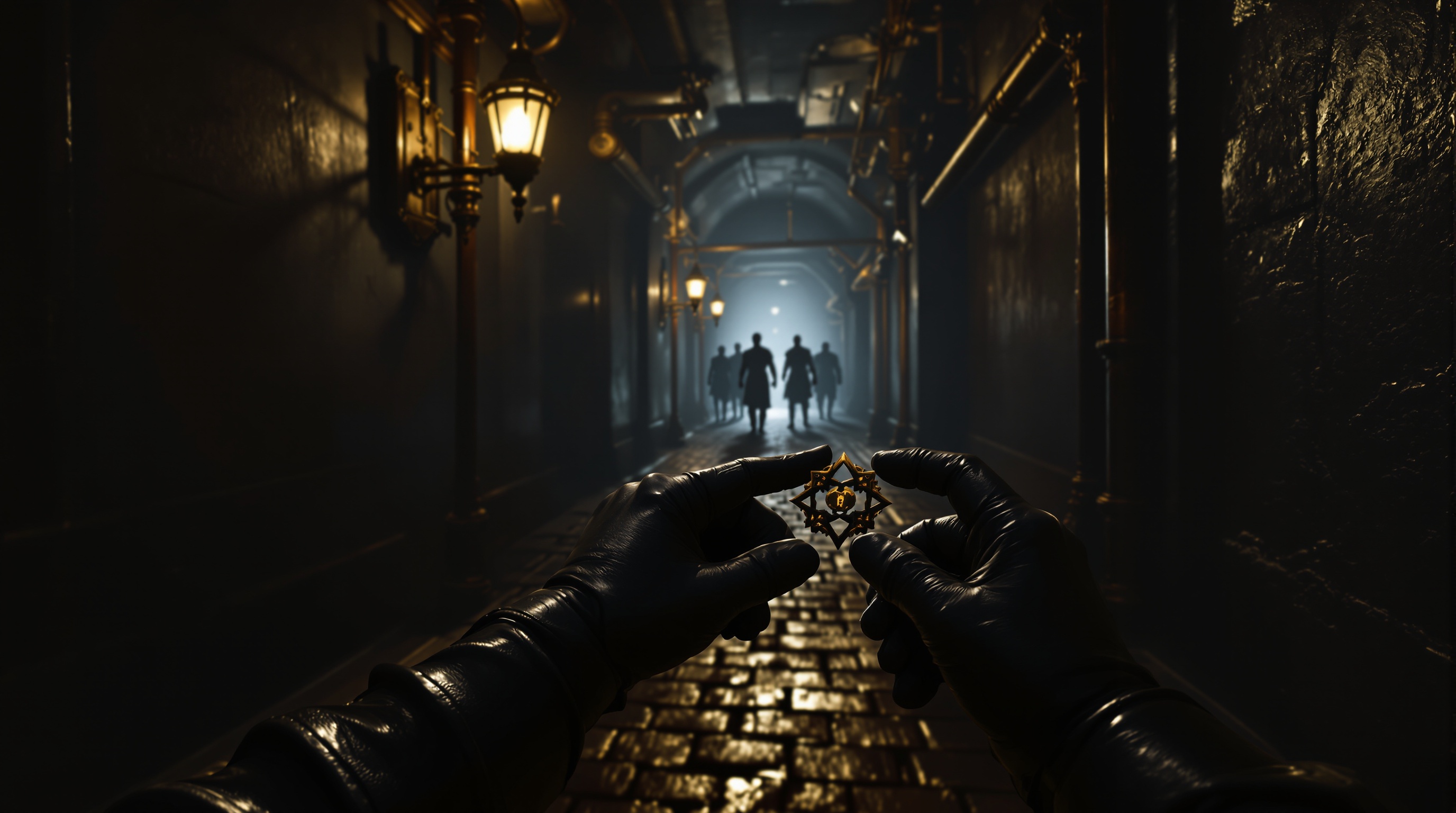 Captura de la ambientación oscura y steampunk de The City en Thief VR: Legacy of Shadow