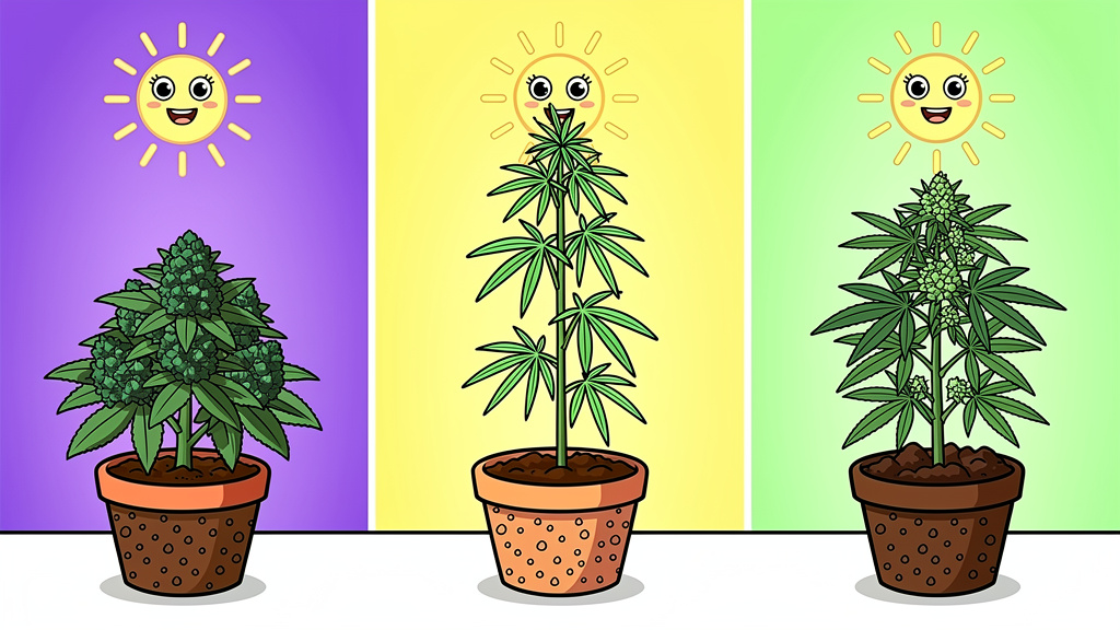 Cannabis strain types indica sativa hybrid comparison