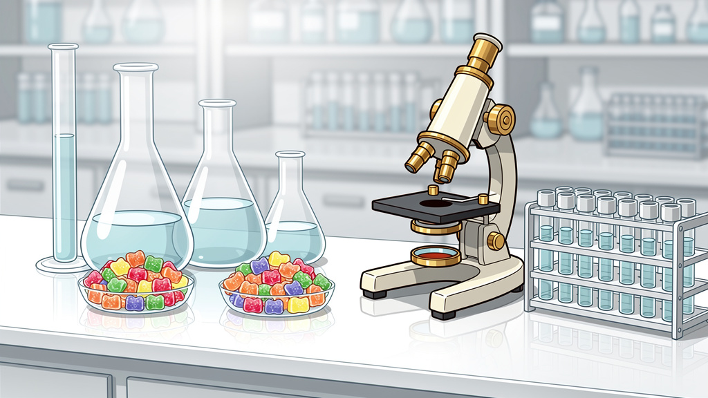 Lab testing equipment with delta 8 gummies