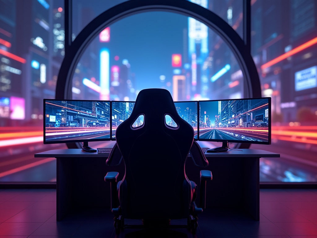 Piloto de SimRacing concentrado en el Next Level Racing GTRacer Cockpit