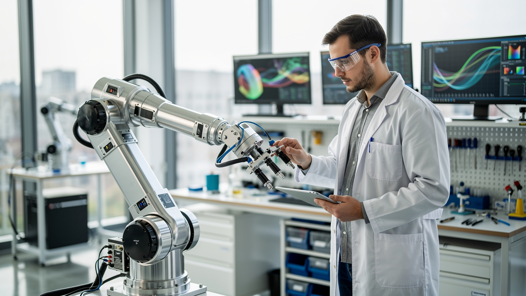 Robotics engineer working with collaborative robot technology – AI in Robotics