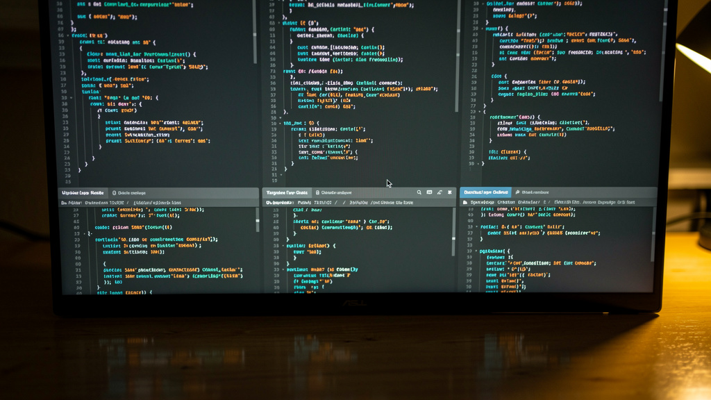 Code editor displaying multiple programming files with syntax highlighting