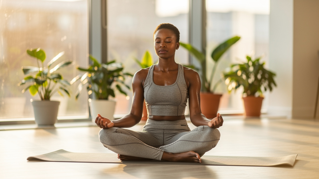 Woman practicing meditation for wellness and fertility