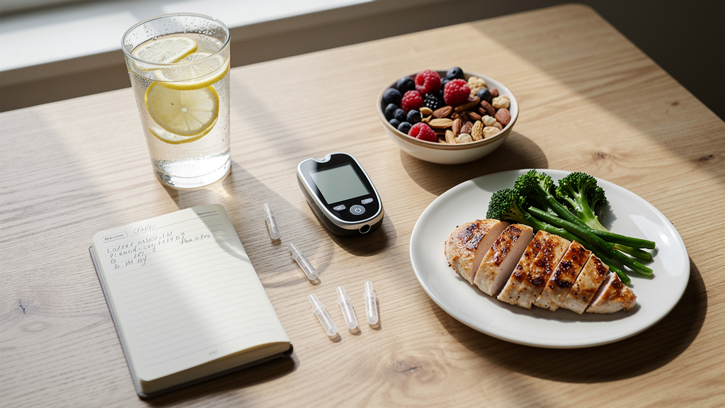 Blood sugar monitoring and healthy meal planning