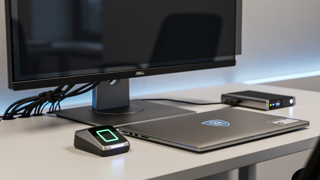 Secure digital workspace with encryption and privacy tools