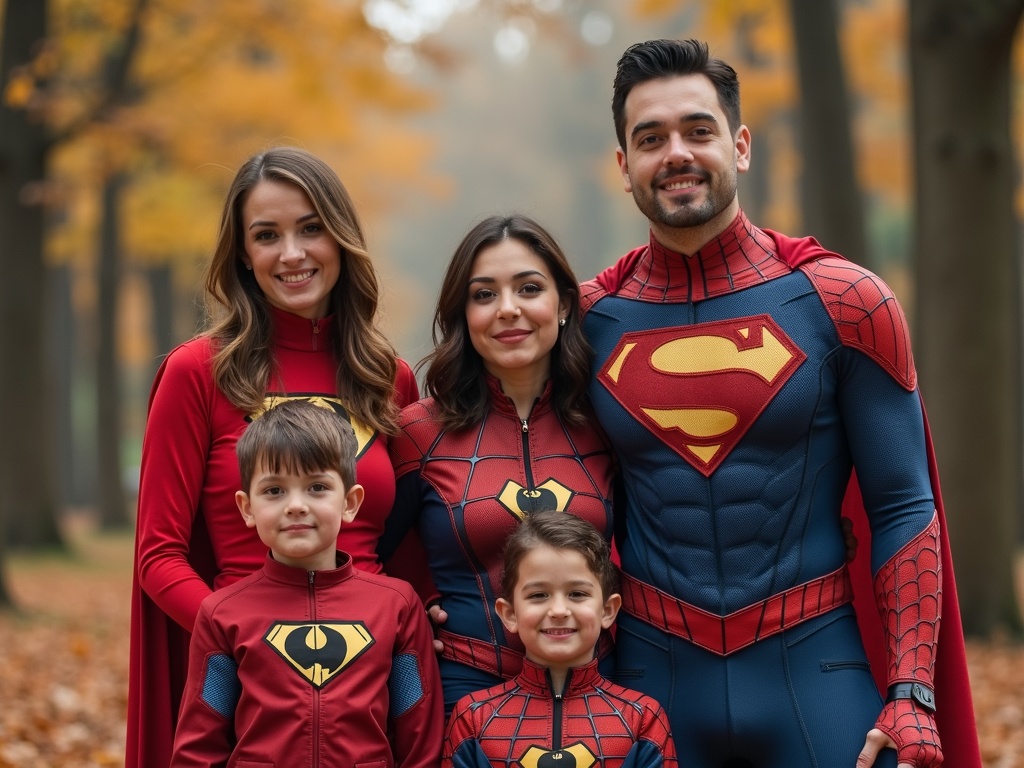 Family costume shopping reality