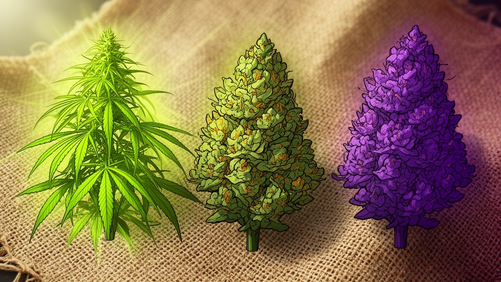 Sativa hybrid and indica cannabis strain differences