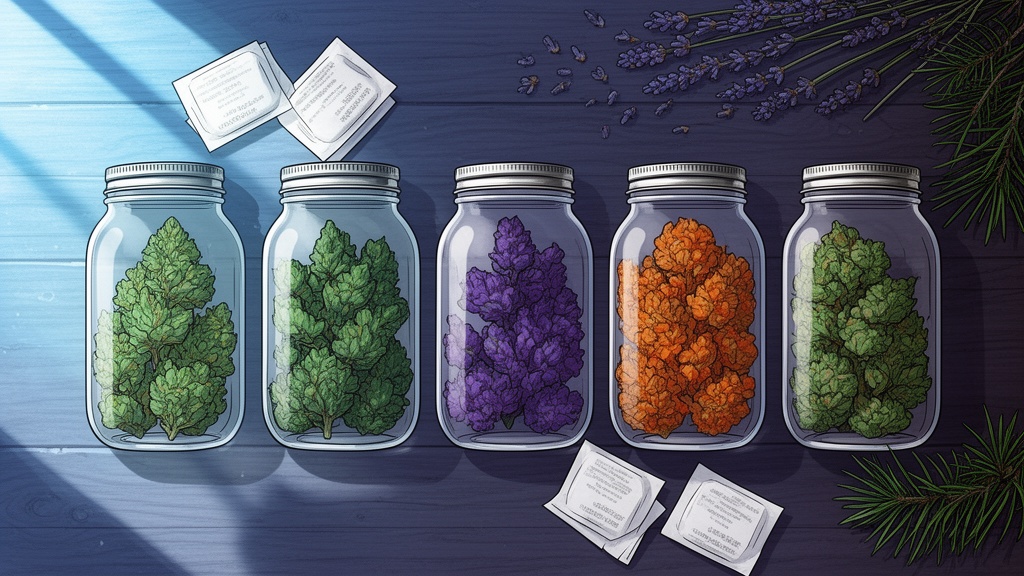 Proper cannabis storage in glass jars