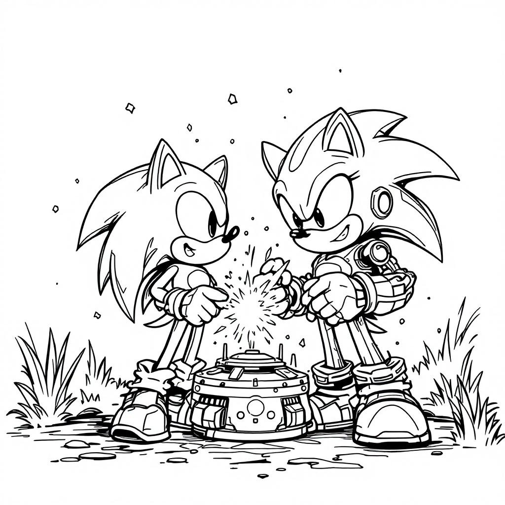 Fun Sonic Coloring Page