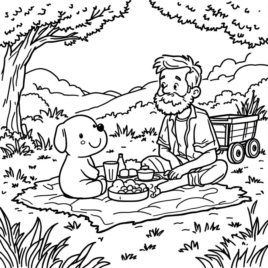 Charming Bluey Coloring Page