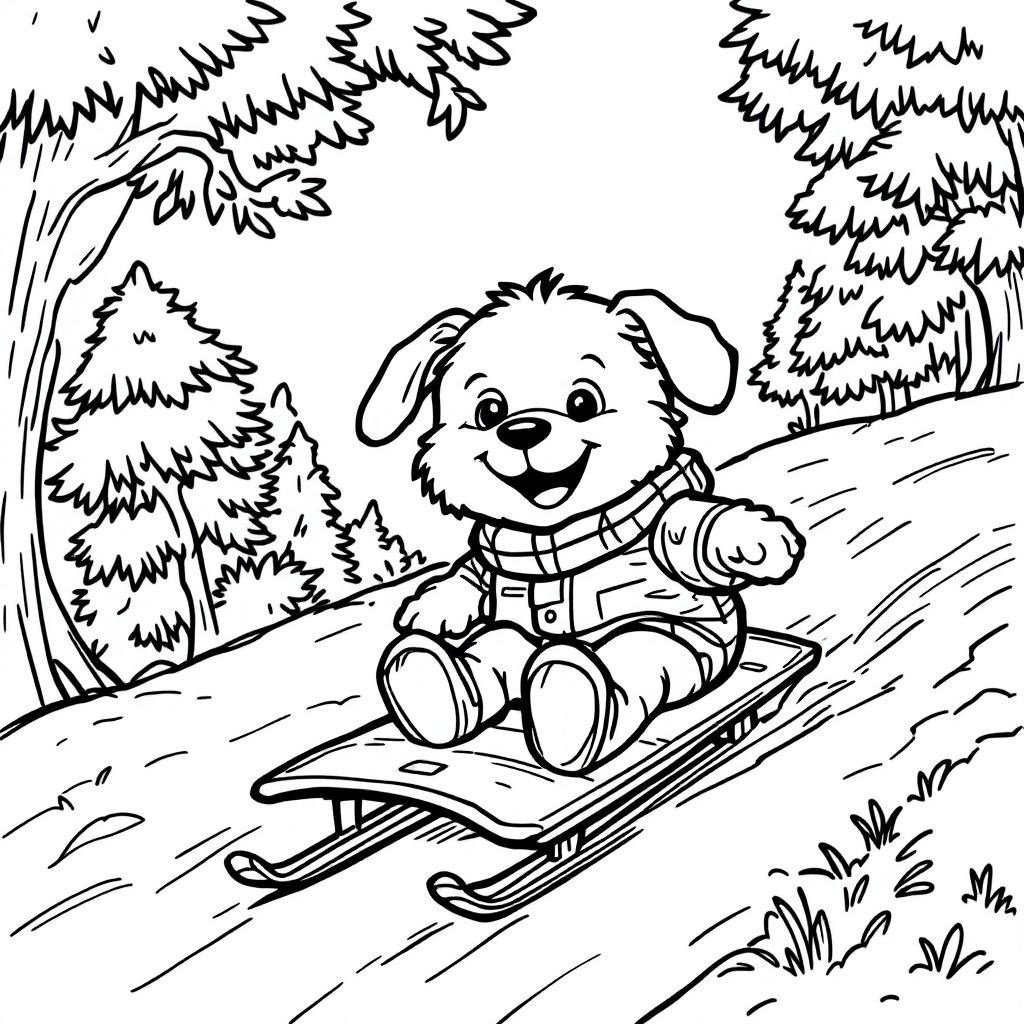 Cute Bluey Coloring Page