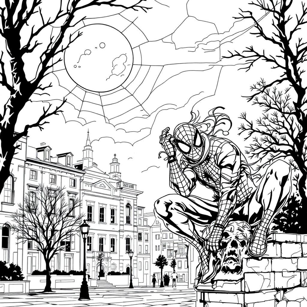 Magical Spider-Man Coloring Page