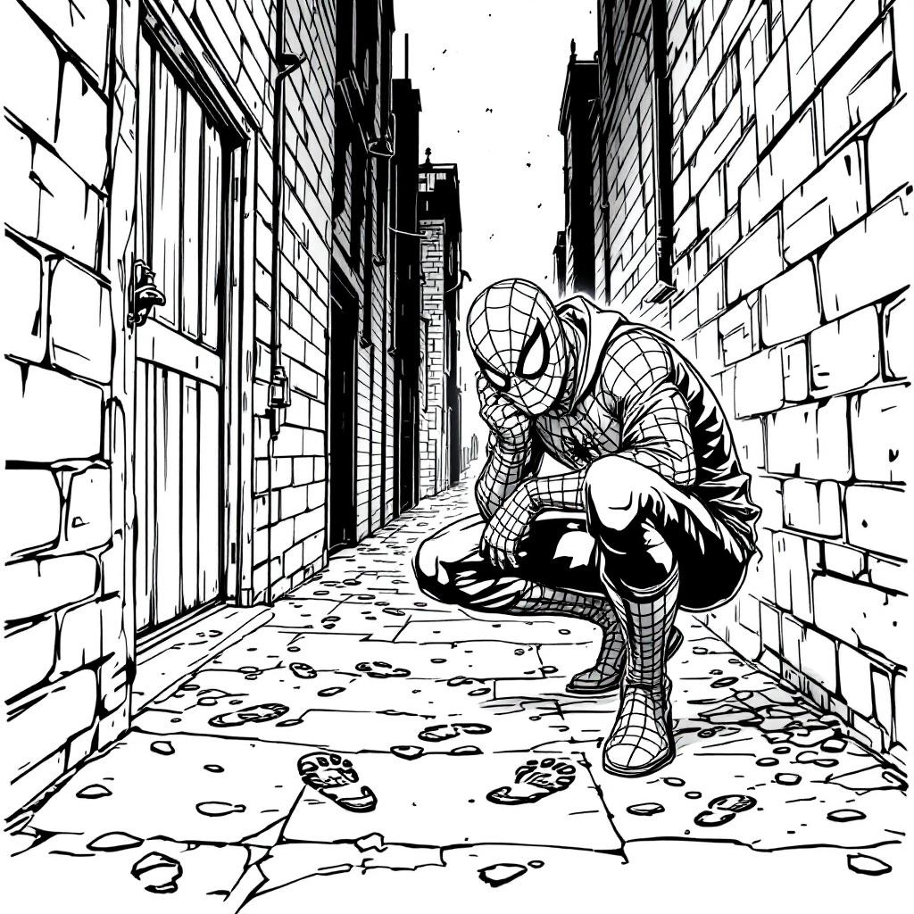 Pretty Spider-Man Coloring Page