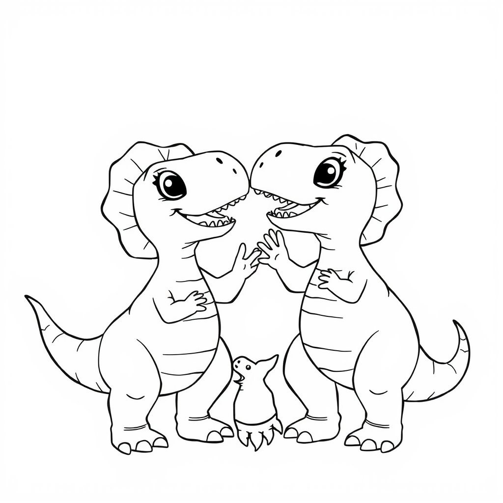 Fun Dinosaur Coloring Page