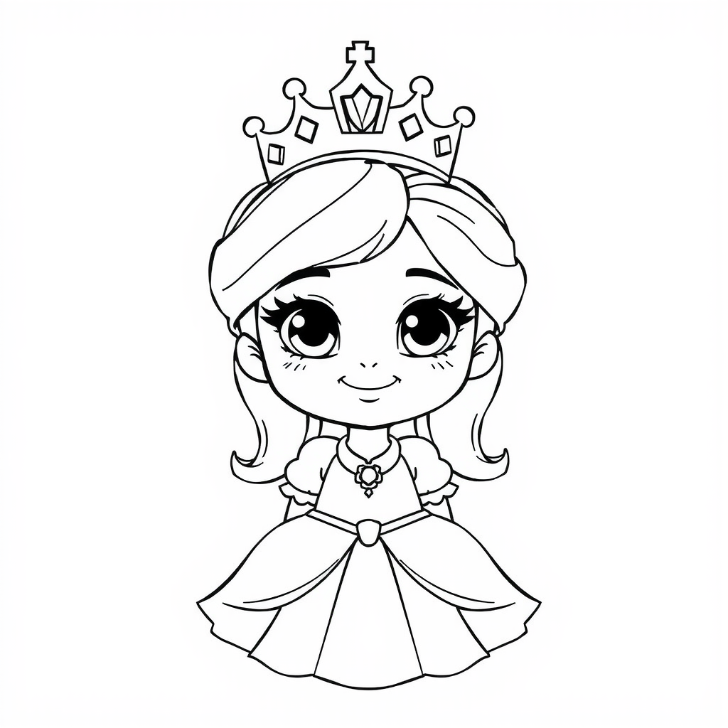 Charming Princess Coloring Page