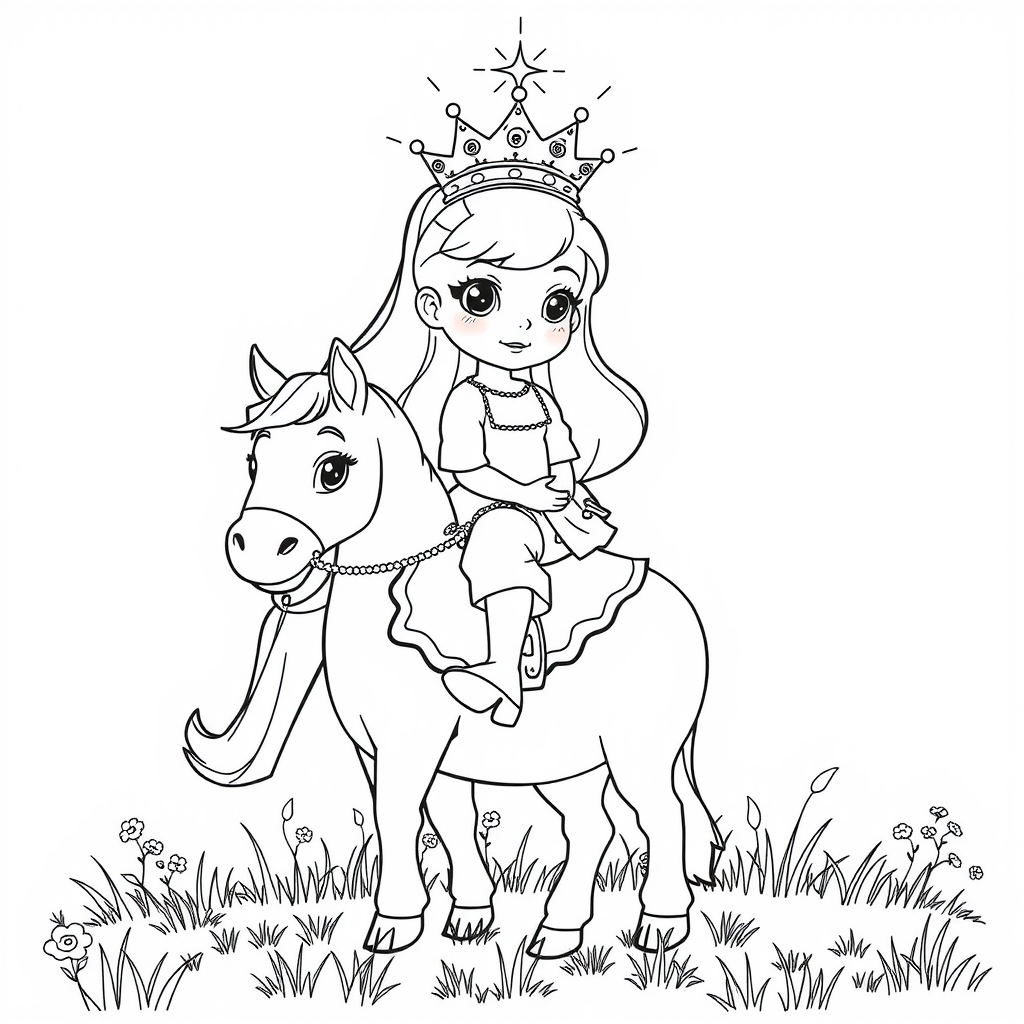 Magical Princess Coloring Page