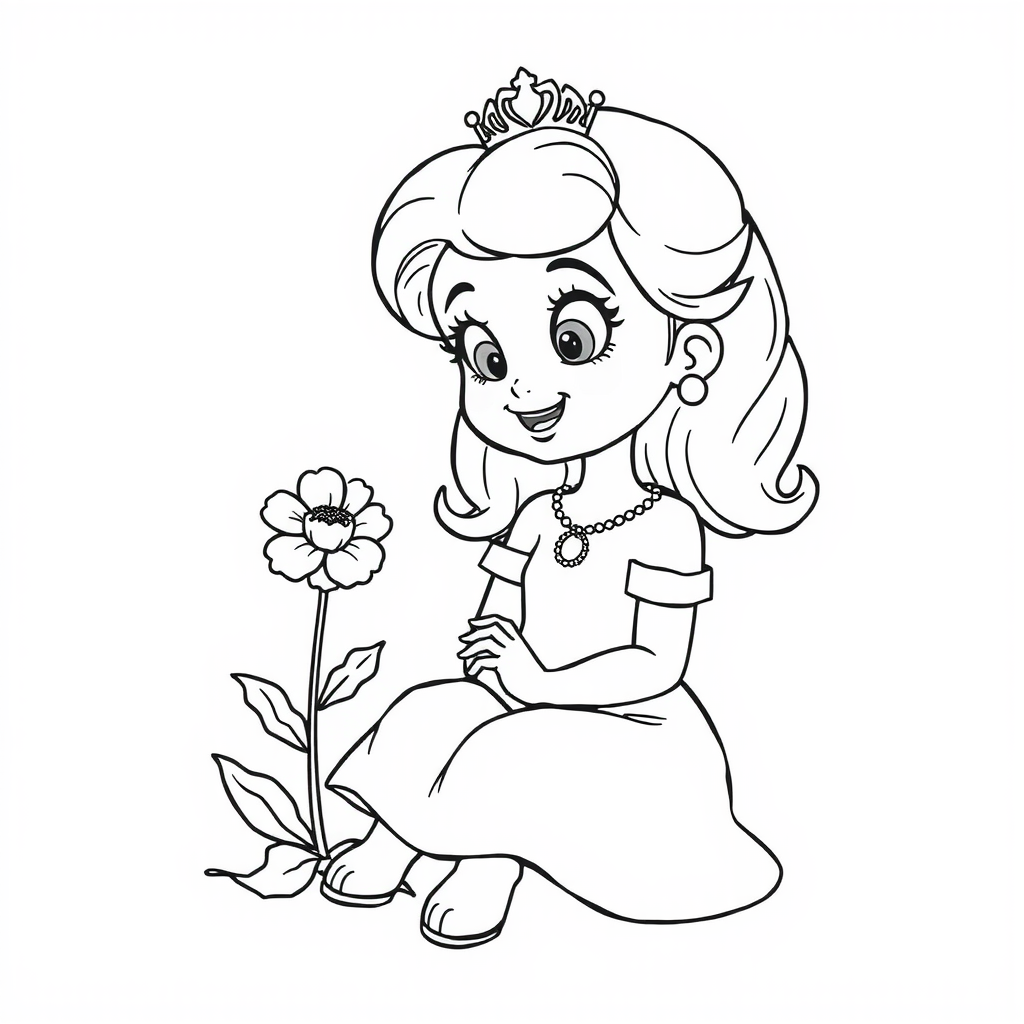 Pretty Princess Coloring Page
