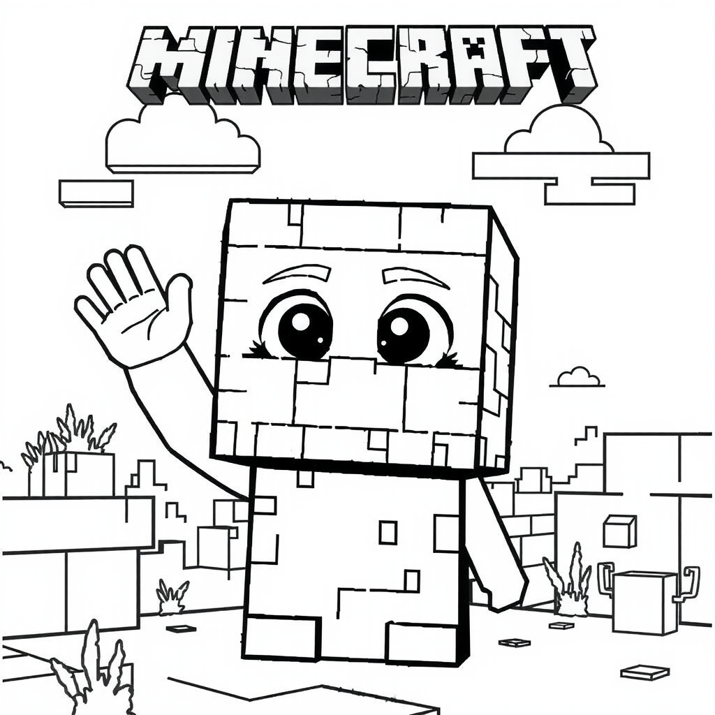Fun Minecraft Coloring Page