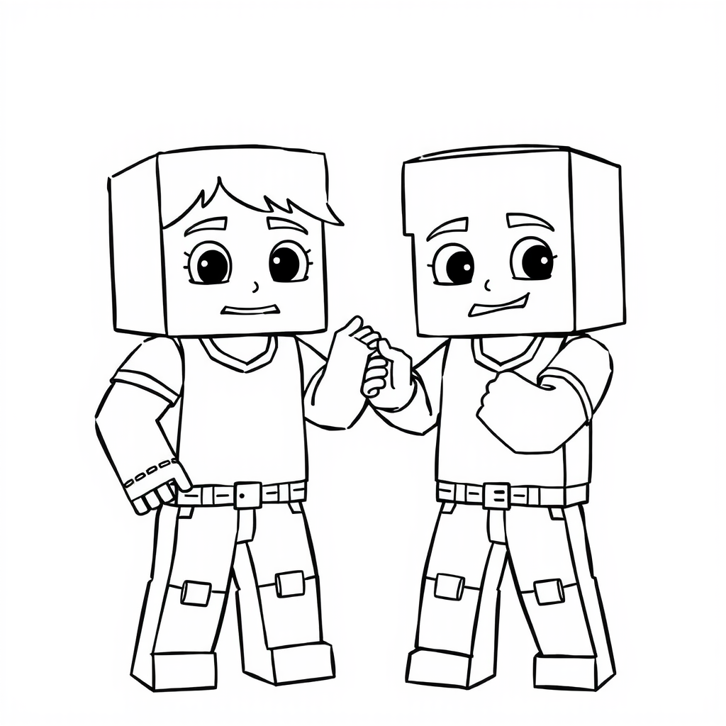 Beautiful Minecraft Coloring Page