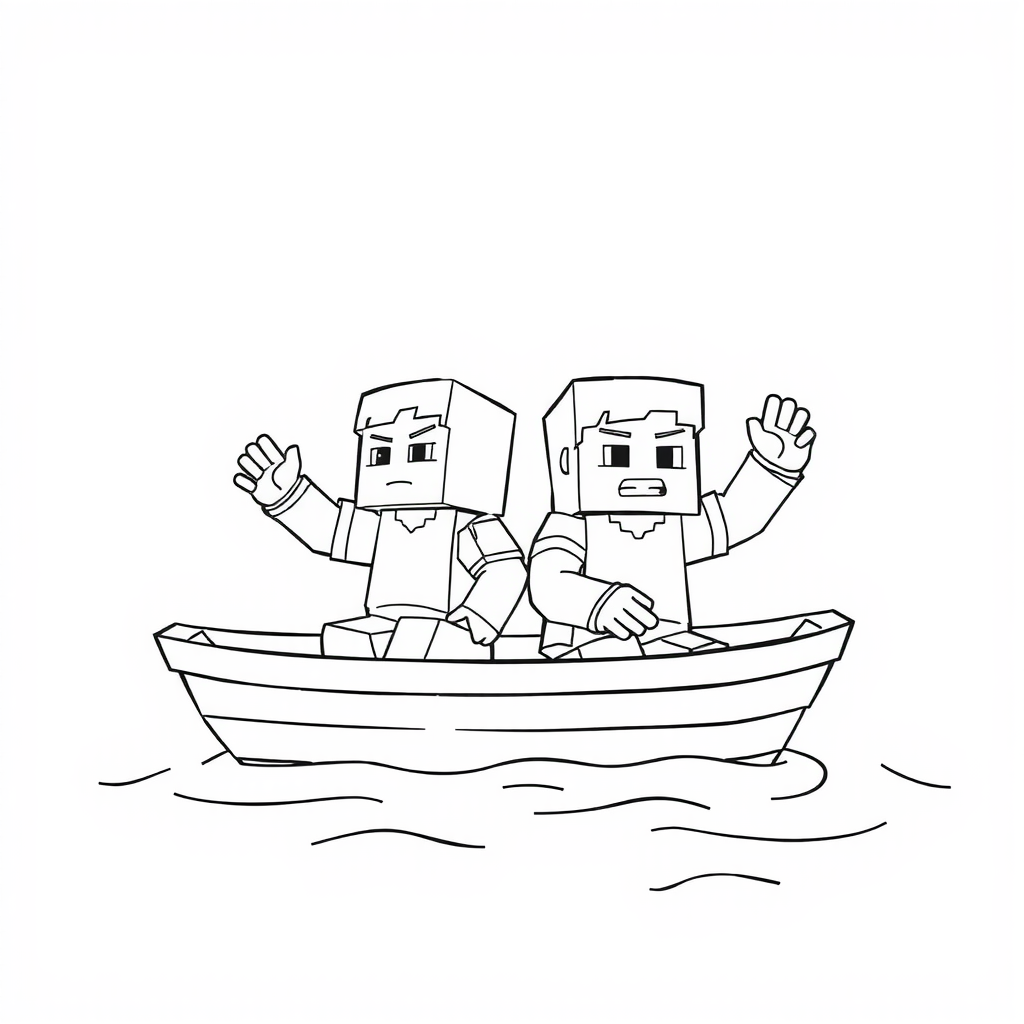 Magical Minecraft Coloring Page