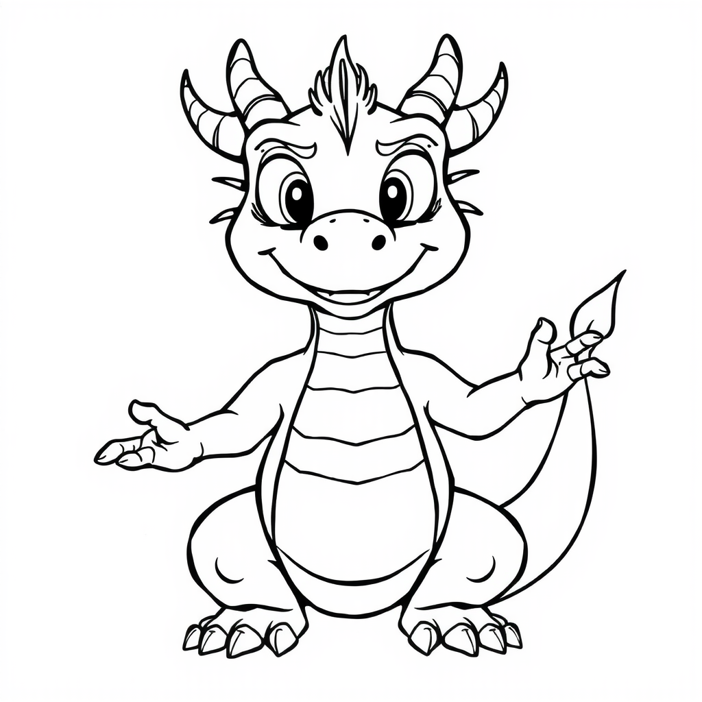 Fun Dragon Coloring Page