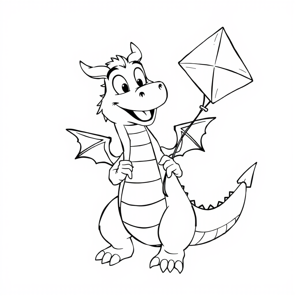 Beautiful Dragon Coloring Page