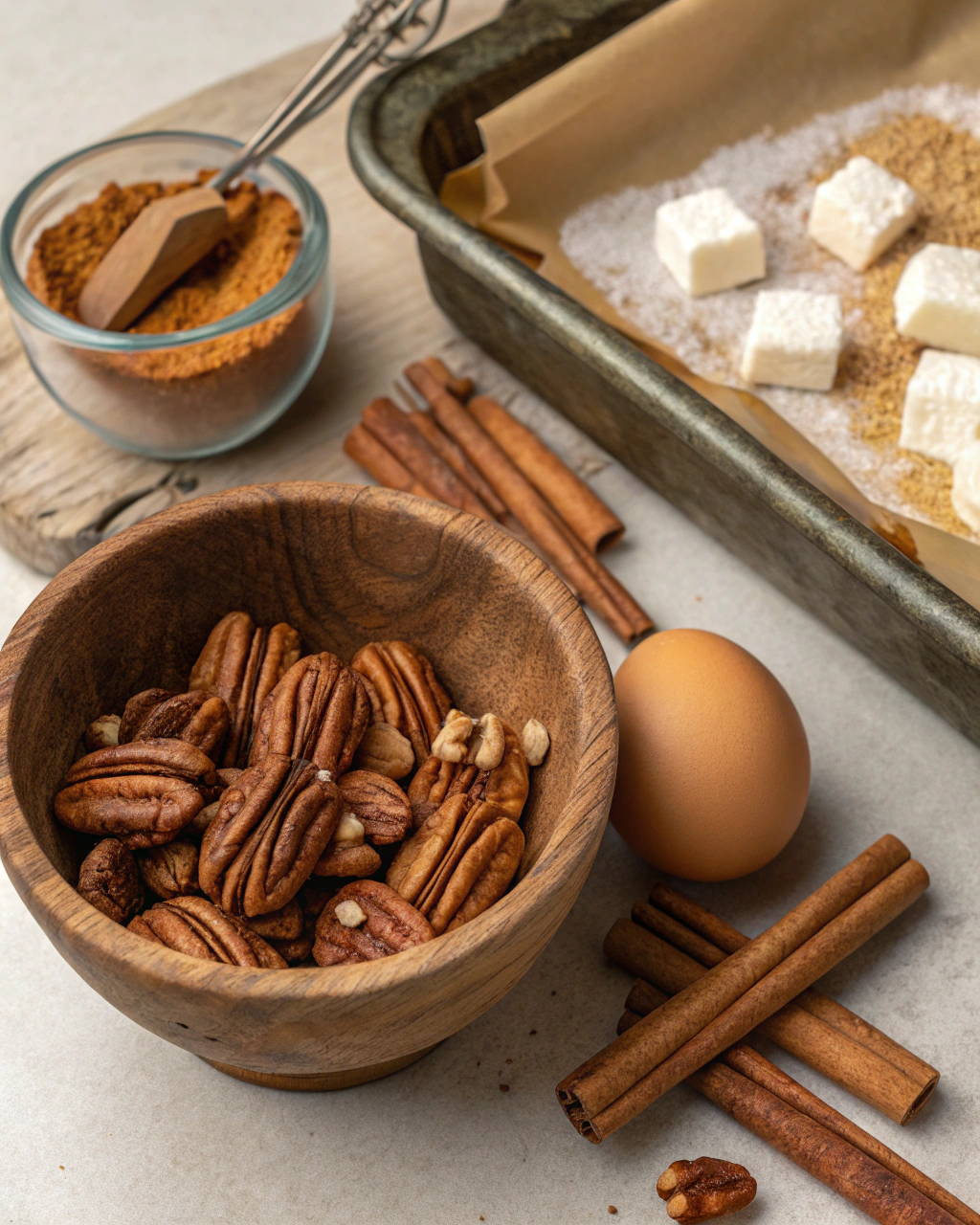 Cinnamon Sugared Pecans Ingredients