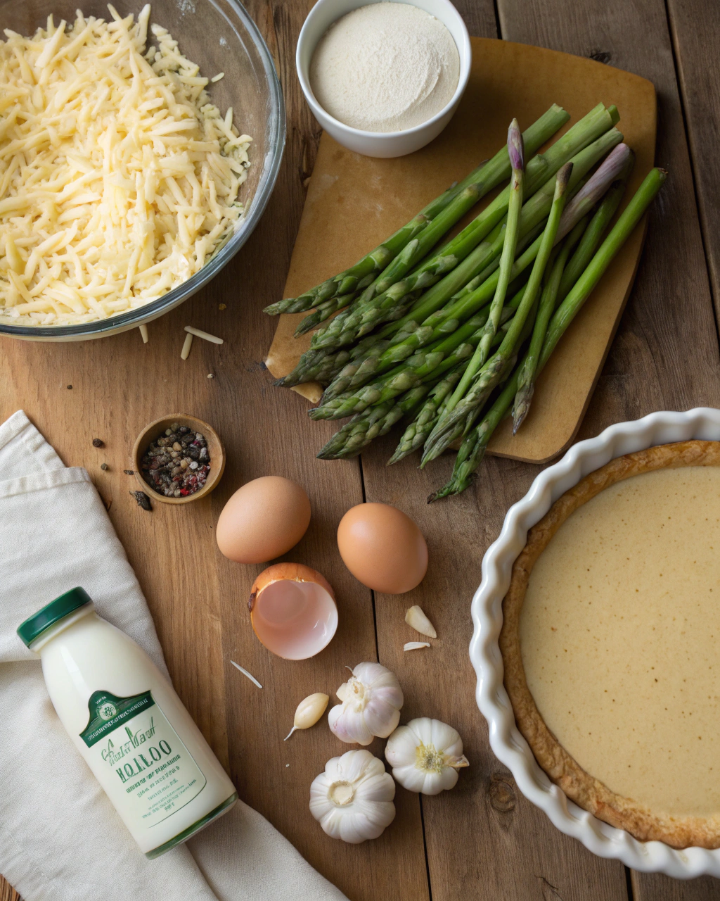 Roasted Asparagus Quiche Ingredients