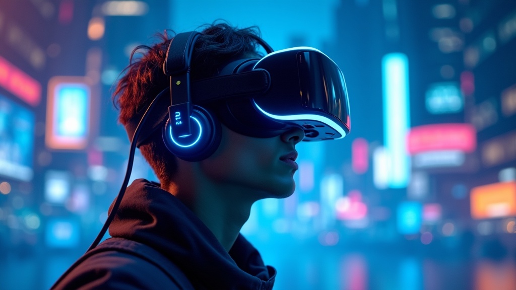 Concepto artístico del futuro visor Meta Quest 4 con diseño ergonómico