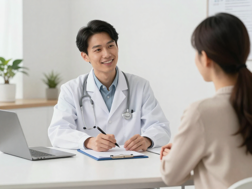 Doctor consulting with patient