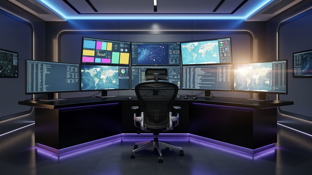 Advanced monitoring dashboard showing real-time website analytics