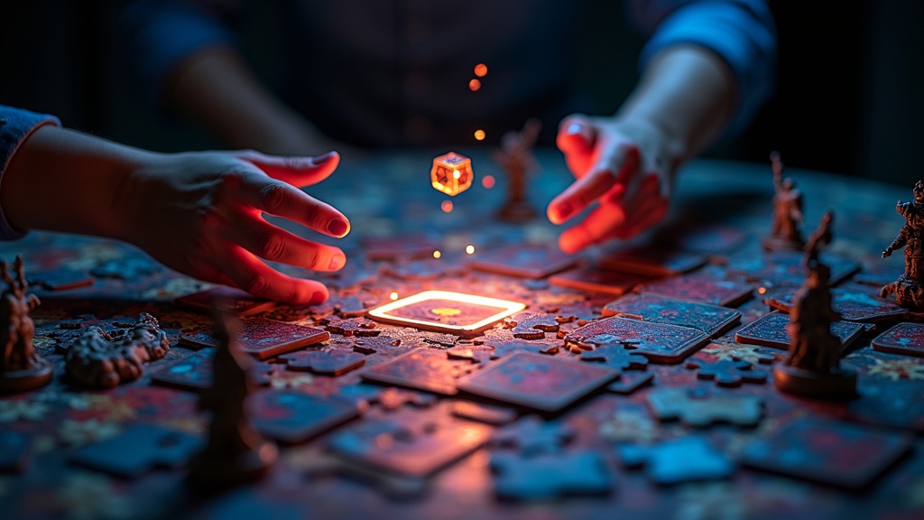 Mesa de juego de rol compleja creada con las herramientas de Tabletop Simulator