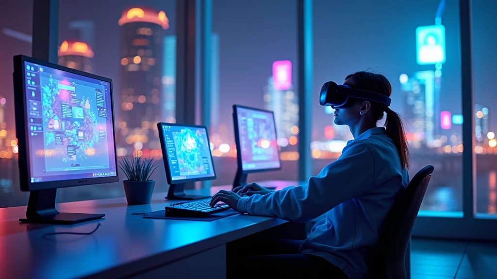 Interfaz de PC Connect mostrando múltiples ventanas en entorno virtual