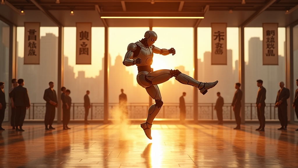 Detalle de la ingeniería interna del Robot T800 Artes Marciales