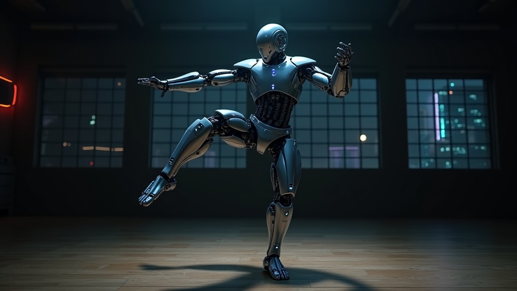 El Robot T800 Artes Marciales demostrando una postura de combate