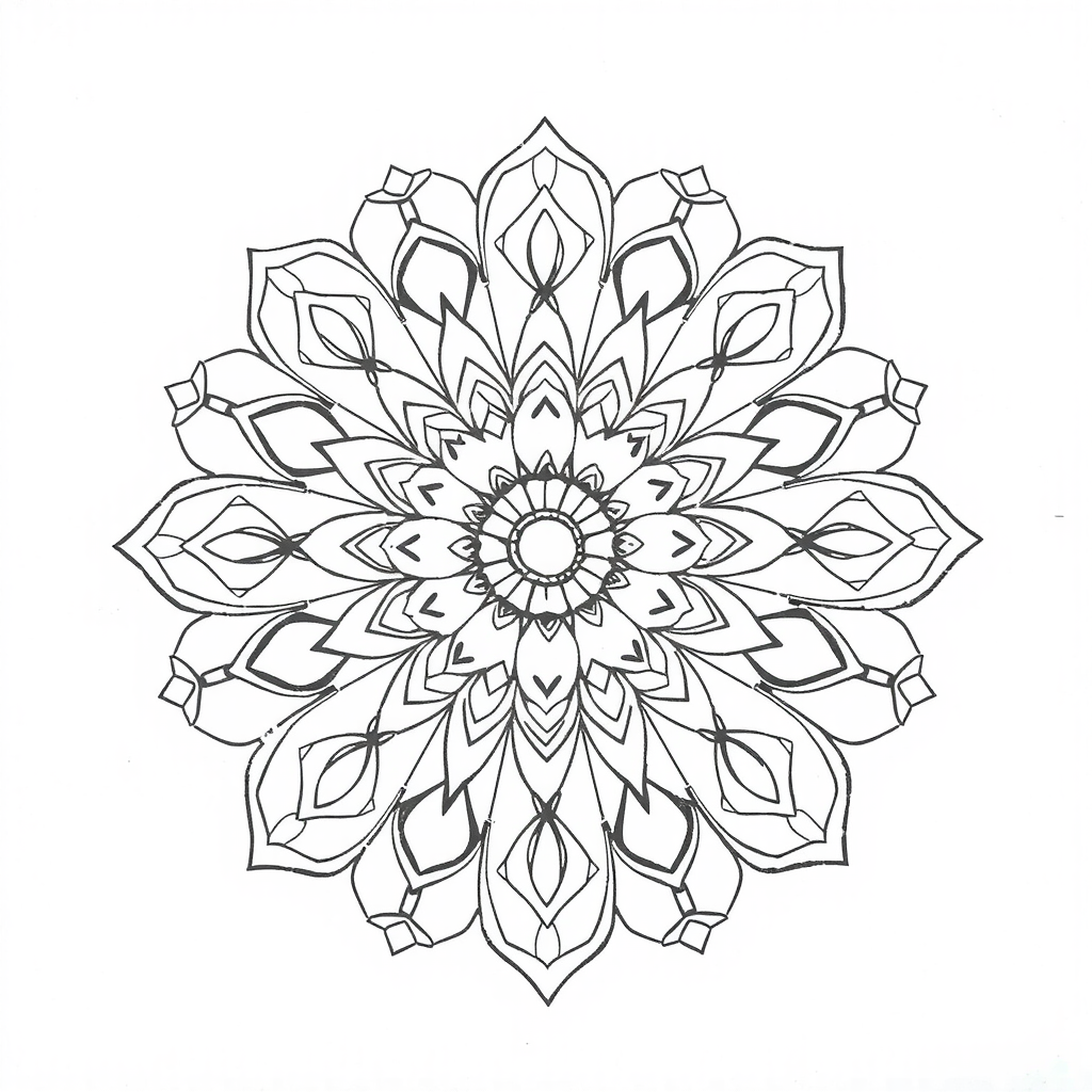 Happy Mandala Coloring Page