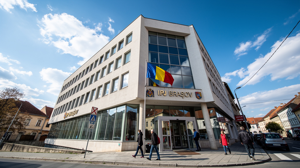 IPJ Brașov headquarters building exterior view